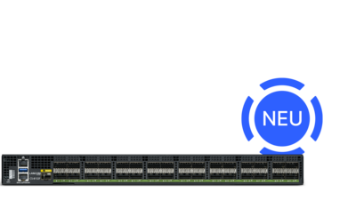 Produktabbildung LANCOM Core Switch CS-8132F mit "NEU"-Kennzeichnung