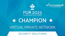 Logo zum PUR Award 2023 in der Kategorie „Virtual Private Network“